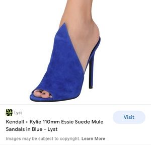 Kendall + Kylie Suede mule blue size 10